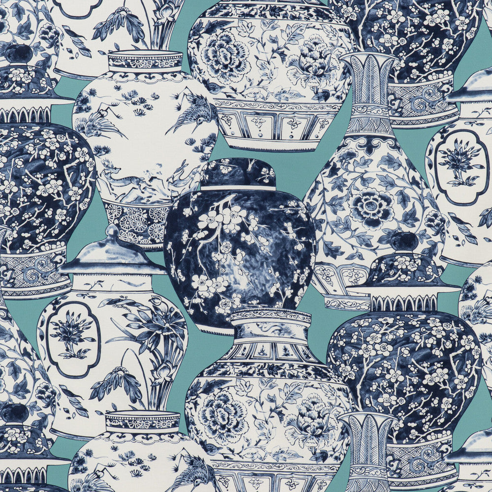 Pandan Print Aqua/Blue by Lee Jofa Fabric Lee Jofa Fabric Pandan Print Aqua/BlueFabric MINDORO COTTON - 100% Italy </p><p>Repeat: H: 53.54, V: 25.2 53.94 - Fabric Carolina -