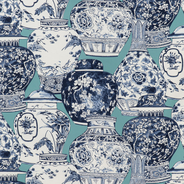 Pandan Print Aqua/Blue by Lee Jofa Fabric Lee Jofa Fabric Pandan Print Aqua/BlueFabric MINDORO COTTON - 100% Italy </p><p>Repeat: H: 53.54, V: 25.2 53.94 - Fabric Carolina -