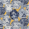 Lee Jofa Fabric Pandan Print Maize/Blue