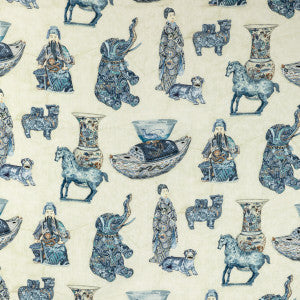 Lee Jofa Fabric Tambelan Print Porcelain