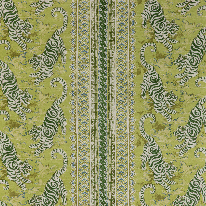 Bongol Print Kiwi by Lee Jofa Designer Fabric MINDORO LINEN - 44%;COTTON - 35%;RAYON - 21% India Horizontal: 26.5 and Vertical: 27.56 52.95 - Swanky Fabrics -
