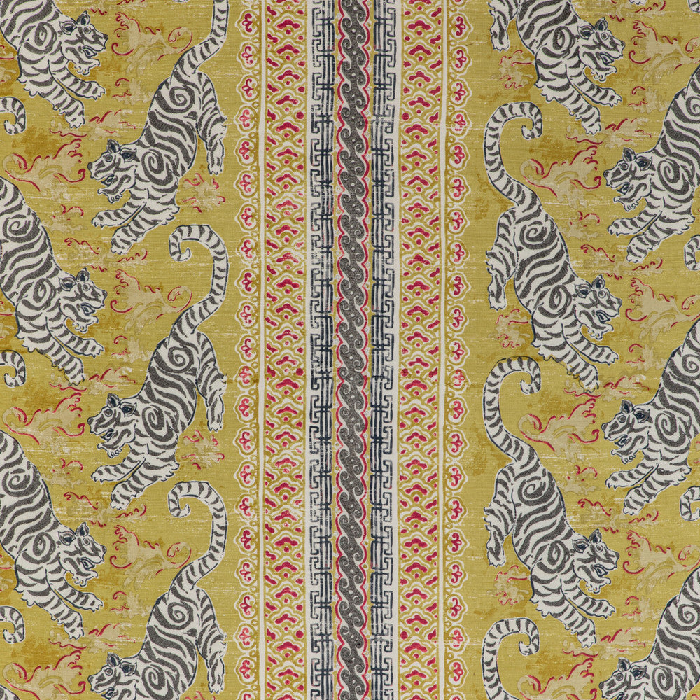 Bongol Print Citrine by Lee Jofa Designer Fabric MINDORO LINEN - 44%;COTTON - 35%;RAYON - 21% India Horizontal: 26.5 and Vertical: 27.56 52.95 - Swanky Fabrics -