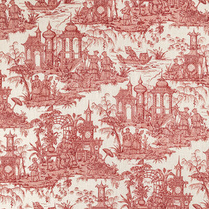 Lee Jofa Fabric Pagoda Toile Garnet