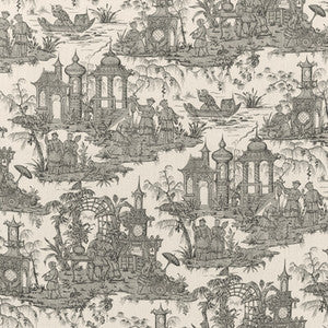 Lee Jofa Fabric Pagoda Toile Coal