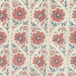 Lee Jofa Fabric Calico Vine Blue Red