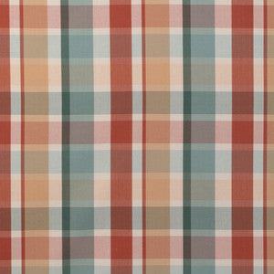 Lee Jofa Fabric Fisher Plaid Teal/Spice 2023107.519.0