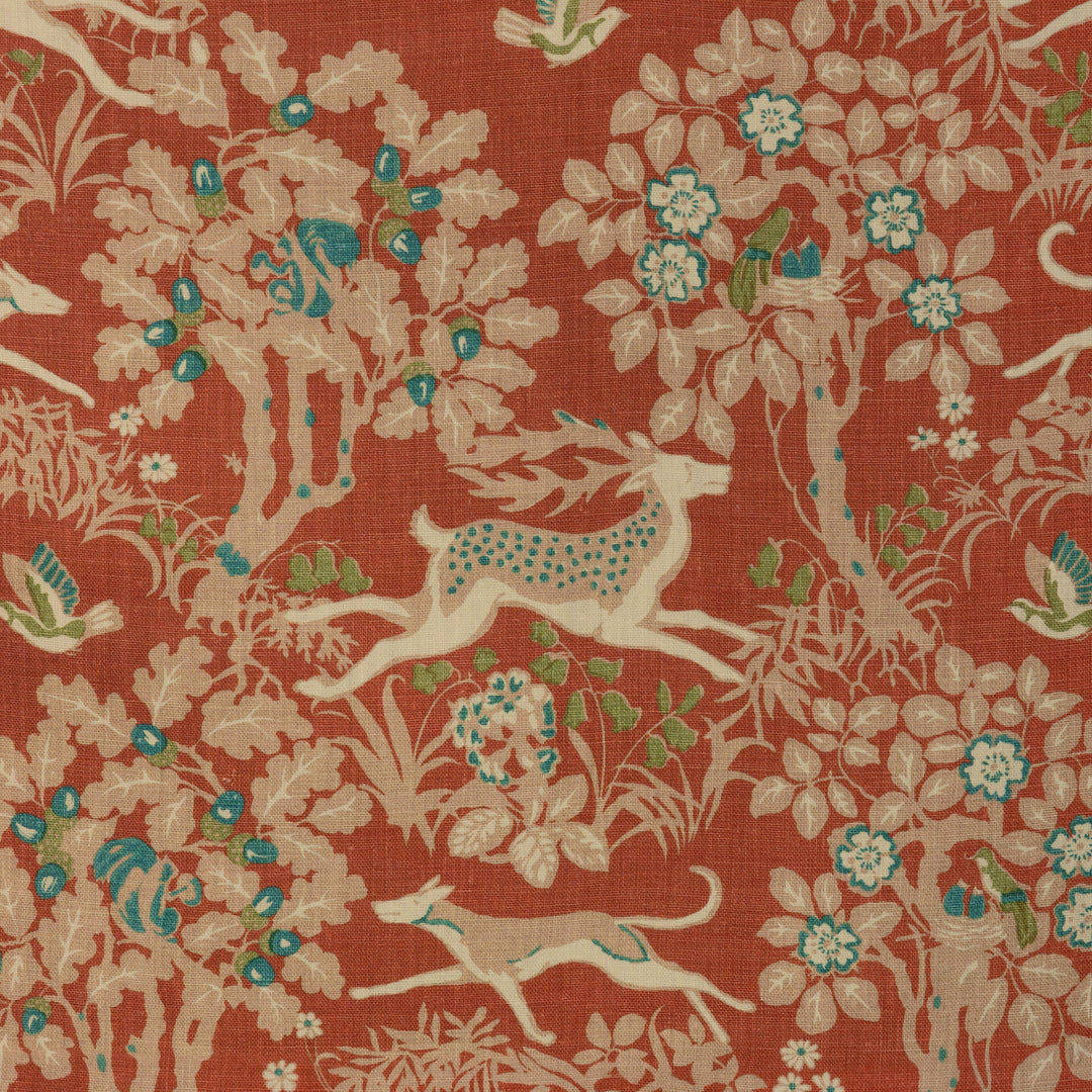 Lee Jofa Fabric Mille Fleur Print - Brick