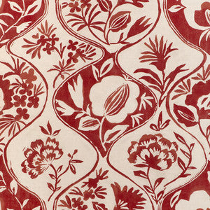 Lee Jofa Fabric Calathea Print Red 2023141.19.0