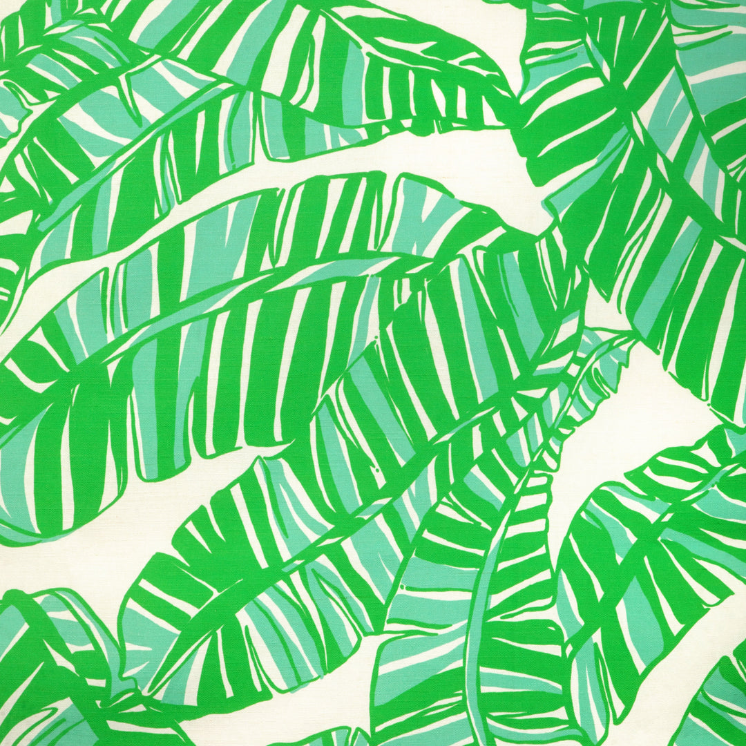 Lee Jofa Fabric Go Bananas - White/Green