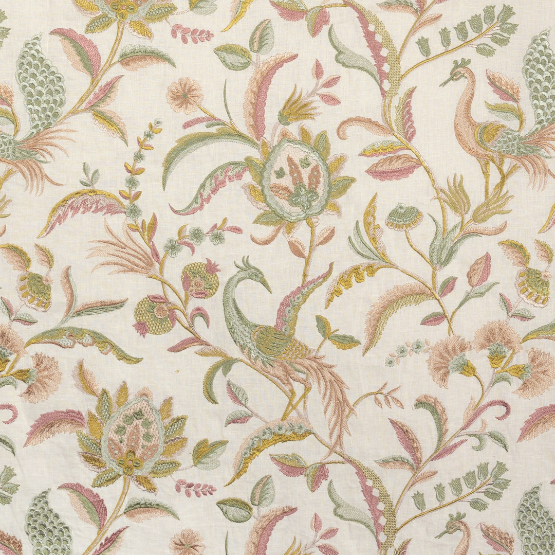 Lee Jofa Fabric Palawan Emb - Rose/Leaf