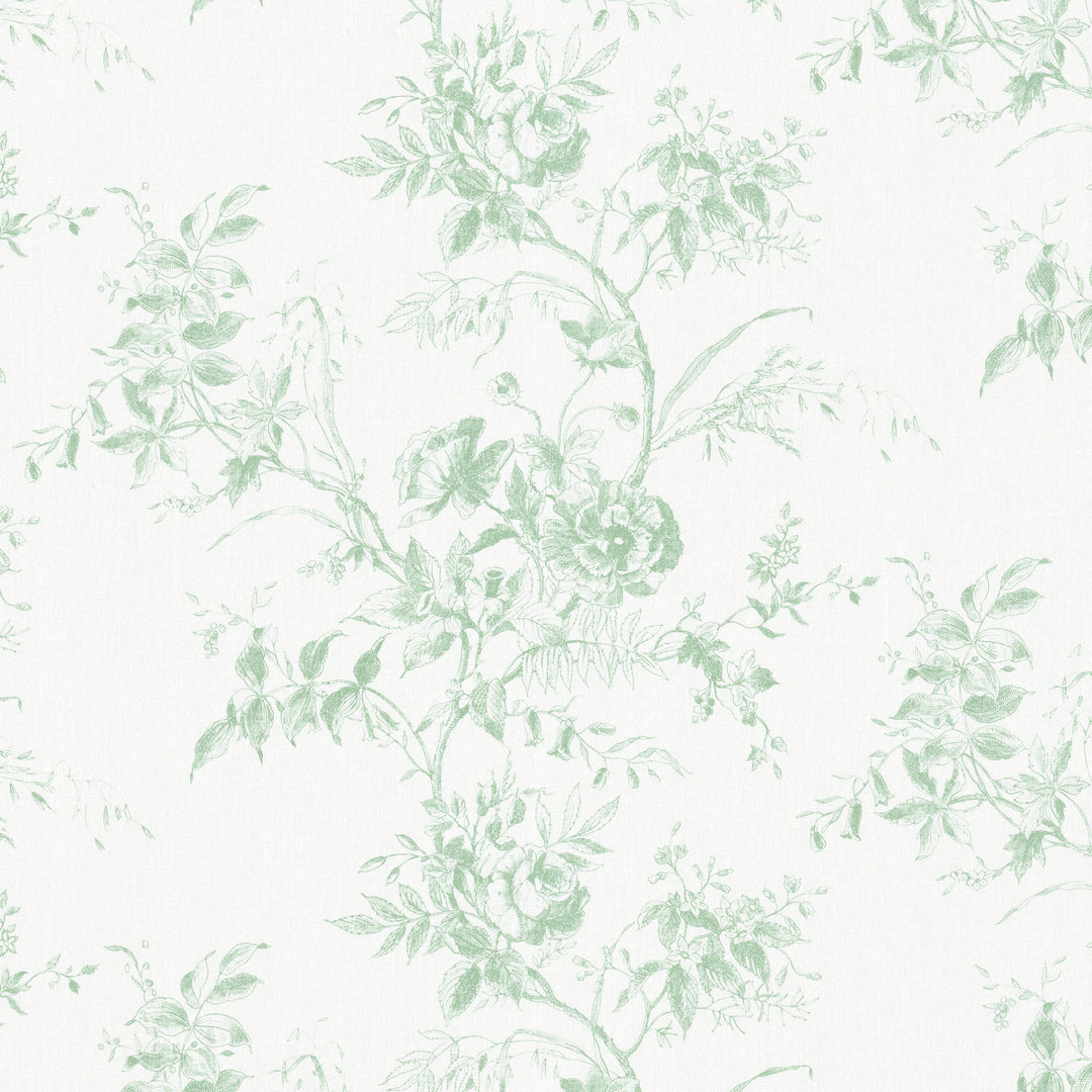 Lee Jofa Fabric Tea Rose Toile - Leaf