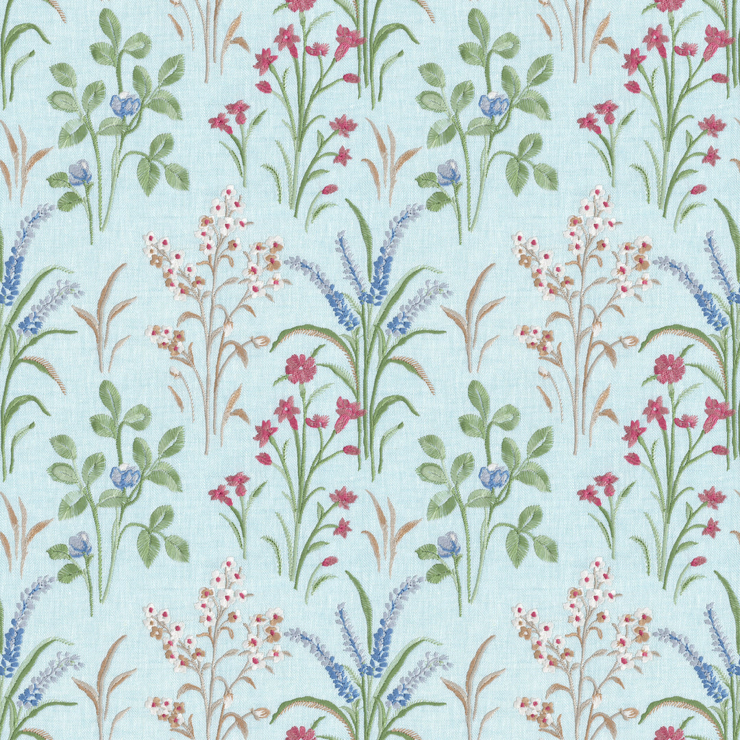 Lee Jofa Fabric Gladwyn Emb - Aqua