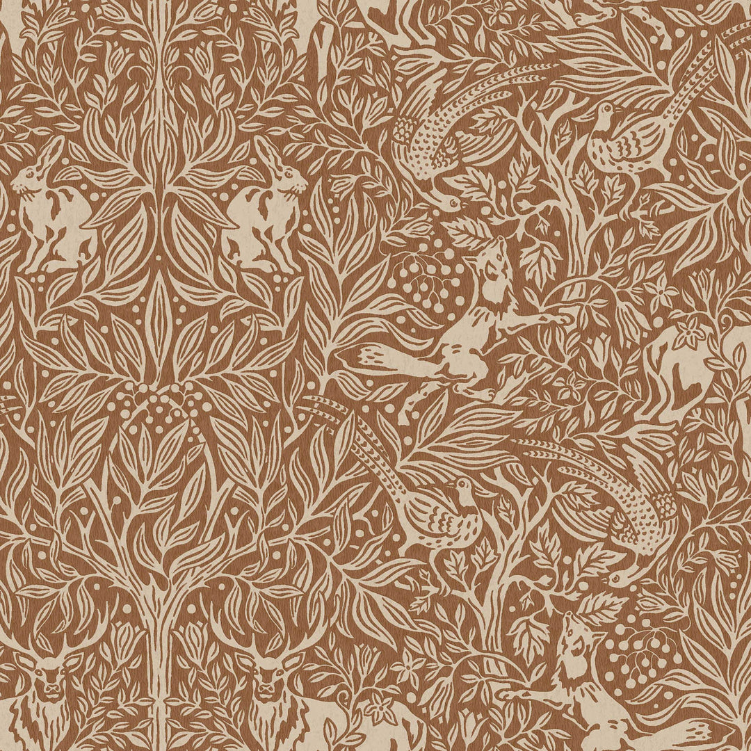 Schumacher Wallcovering Under The Elder Tree - Rust