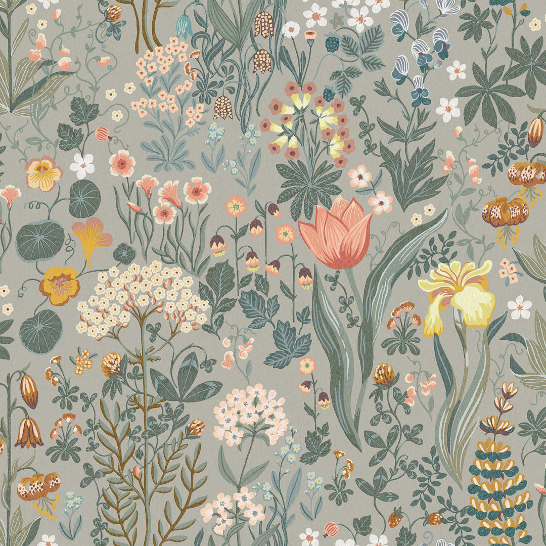 Schumacher Wallcovering Blomsterhav - Taupe