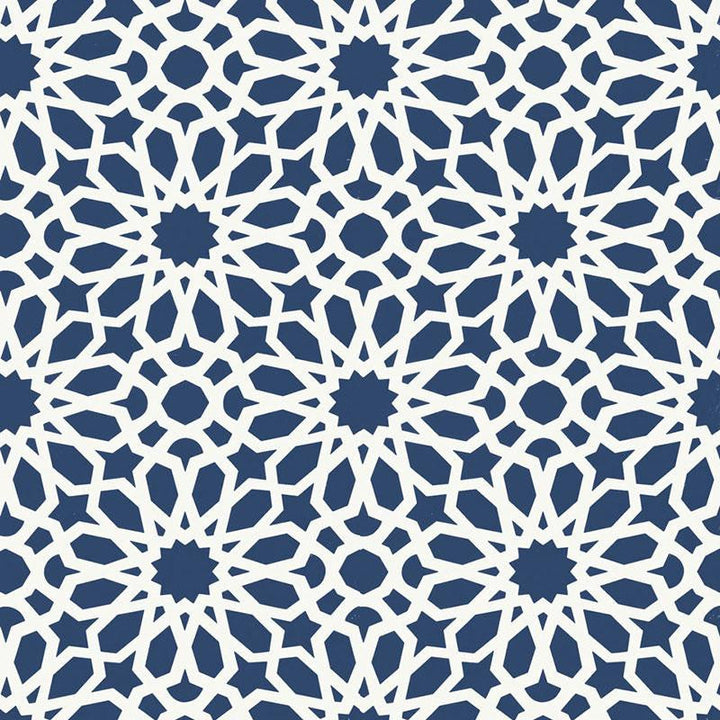 Agadir Screen Lapis 5006640 by Schumacher Designer Wallpaper Ottoman Chic 13.5" - Swanky Fabrics -