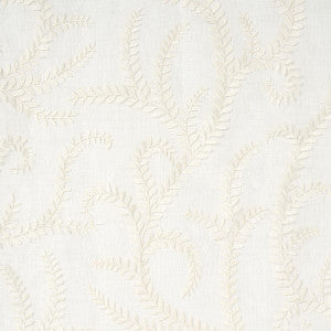 Schumacher Fabric Boboli Embroidered Sheer Ivory 67760
