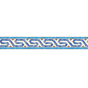 Schumacher Wallpaper Bosphorus Border Peacock 5006720