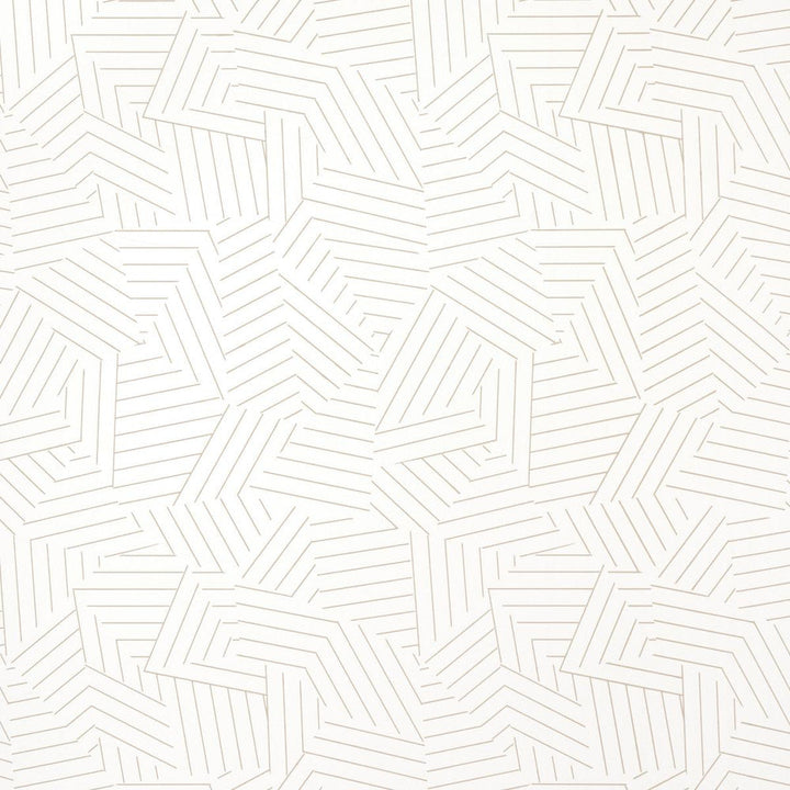 Deconstructed Stripe Greige 5007970 by Schumacher Designer Wallpaper Miles Redd 13.5" - Swanky Fabrics -