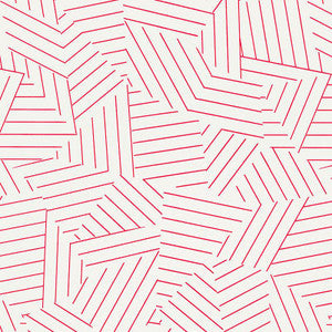 Schumacher Wallpaper Deconstructed Stripe Red 5007971
