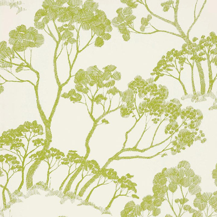 Timber ! Leaf 5007981 by Schumacher Designer Wallpaper Drawn From Nature 27.0" - Swanky Fabrics -