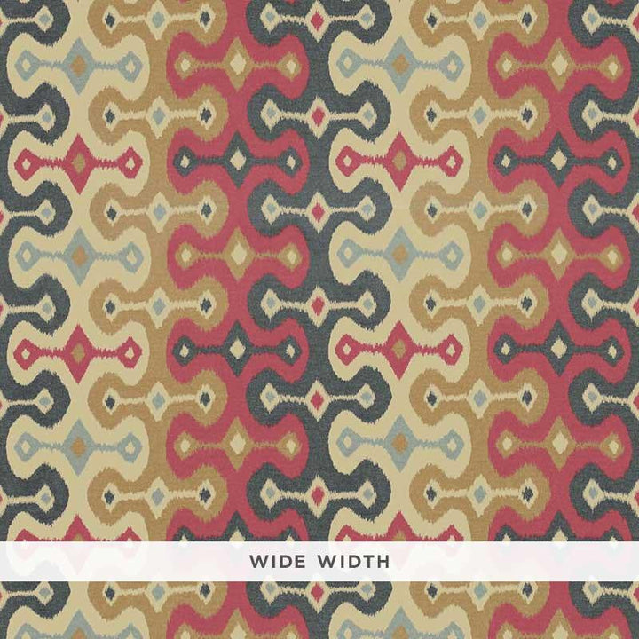 Darya Ikat Sidewall Spice 5006651 by Schumacher Designer Wallpaper Martyn Lawrence Bullard 25.5" - Swanky Fabrics -