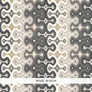 Schumacher Wallpaper Darya Ikat Sidewall Stone 5006650