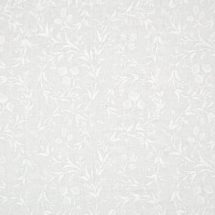 Fiorentina Embroidery Ivory 67820 by Schumacher Designer Fabric Essentials: Sheers & Casements 16.75" - Swanky Fabrics -