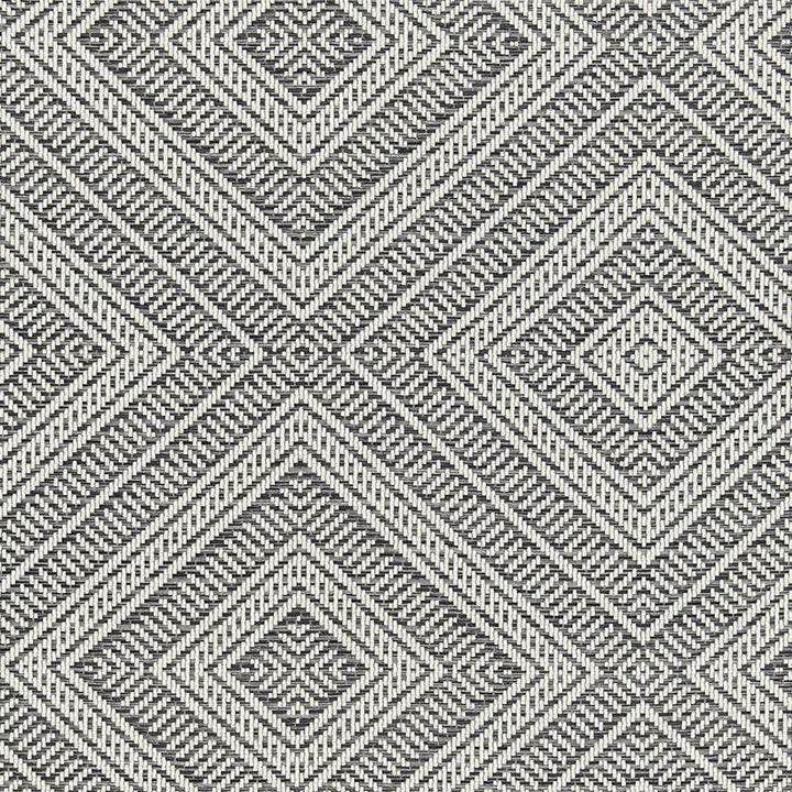 Tortola Indoor/Outdoor Oxford Grey 62844 by Schumacher Designer Fabric Cote D'Azur 14.5" - Swanky Fabrics -