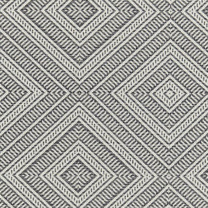 Schumacher Fabric Tortola Indoor/Outdoor Oxford Grey 62844