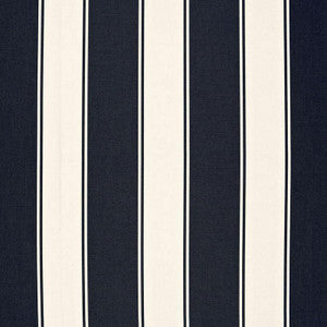 Schumacher Fabric Cannes Awning Stripe Denim 65892