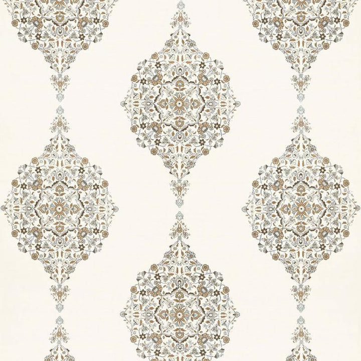 Mehndi Linen Print Flax 175320 by Schumacher Designer Fabric Au Naturel 2 17.5" - Swanky Fabrics -