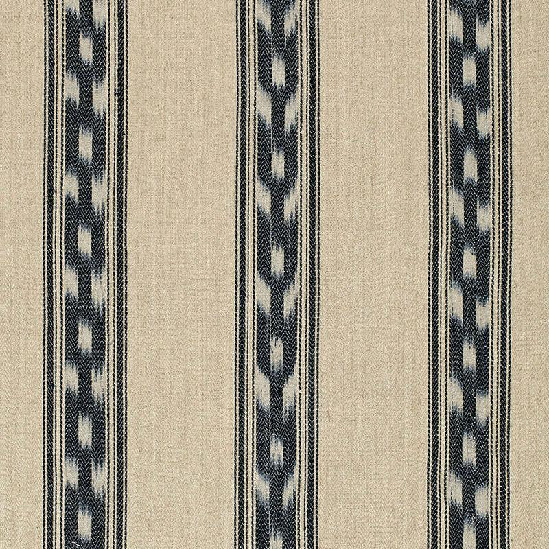 Mojave Ikat Stripe Ebony 67510 by Schumacher Designer Fabric Ikat Collection 9.0" - Swanky Fabrics -