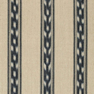 Schumacher Fabric Mojave Ikat Stripe Ebony 67510