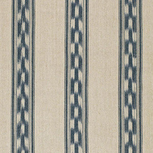 Schumacher Fabric Mojave Ikat Stripe Indigo 67511