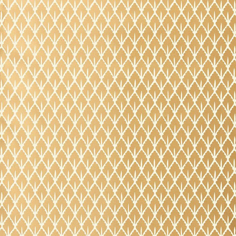 Mughal Leaf Burnished Gilt 5006671 by Schumacher Designer Wallpaper Ottoman Chic 9.0" - Swanky Fabrics -