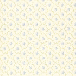 Schumacher Wallpaper Coral Leaf Blue 203683