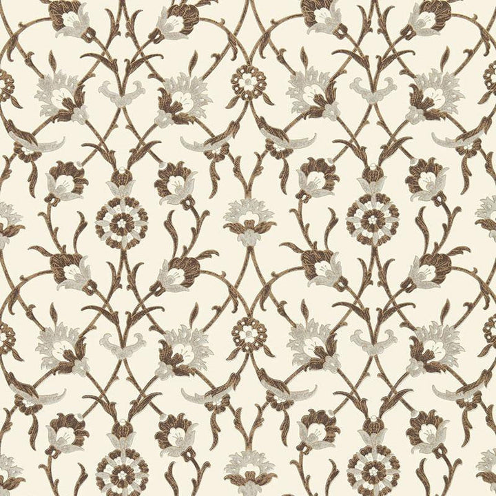 Sultan'S Trellis Sepia 5006701 by Schumacher Designer Wallpaper Ottoman Chic 13.5" - Swanky Fabrics -