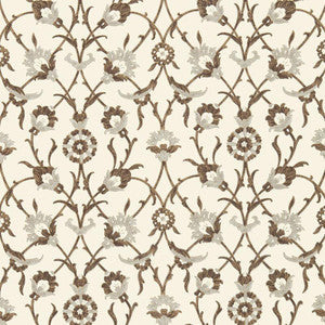 Schumacher Wallpaper Sultan'S Trellis Sepia 5006701