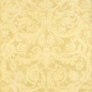 Schumacher Wallpaper Pontine Damask Soft Gold 529111