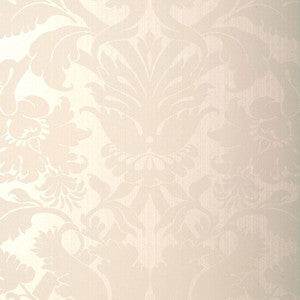 Schumacher Wallpaper Fiorella Damask Pearl 529190
