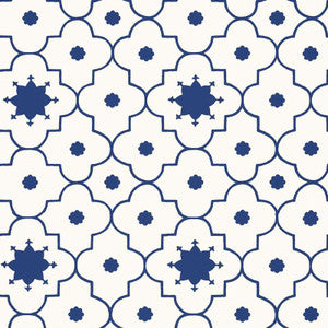 Schumacher Wallpaper Taj Trellis Jaipur Blue 5006620