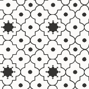 Schumacher Wallpaper Taj Trellis Noir 5006623