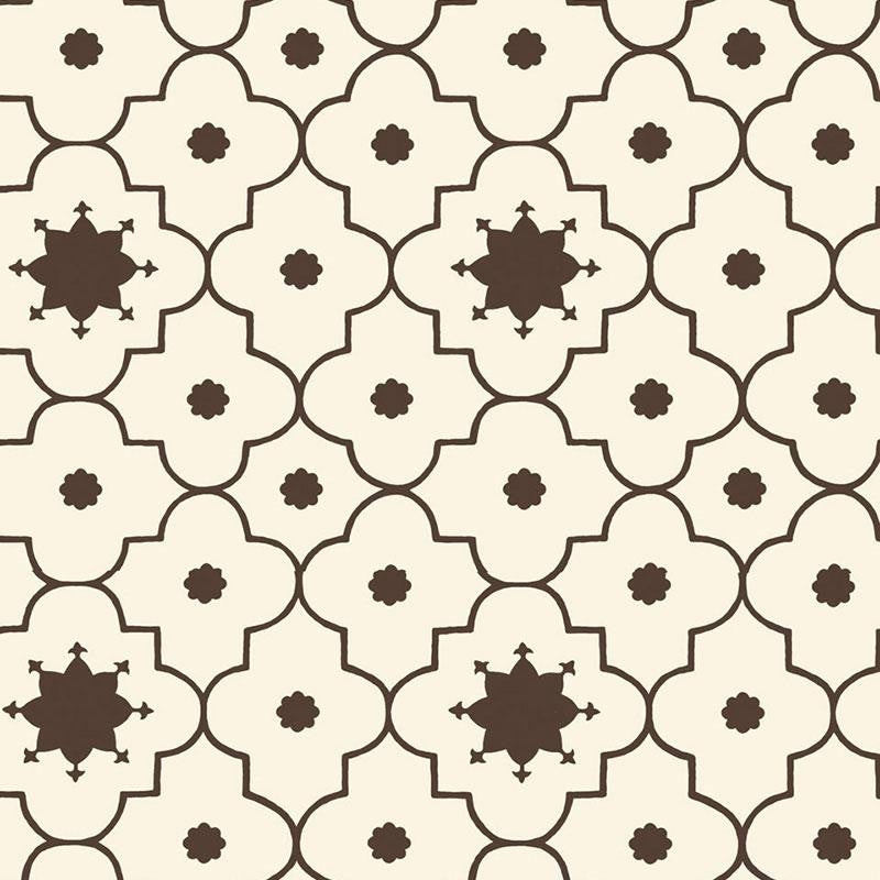 Taj Trellis Sepia 5006621 by Schumacher Designer Wallpaper Martyn Lawrence Bullard 13.5" - Swanky Fabrics -