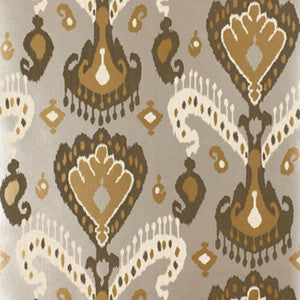 Schumacher Wallpaper Tashkent Ikat Silver 5000990