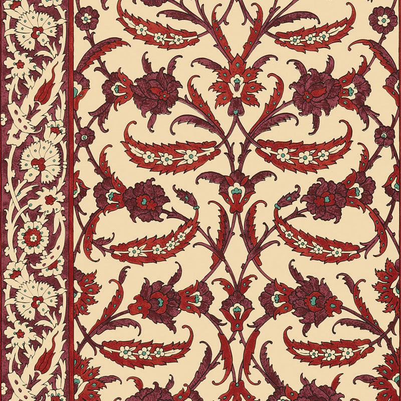 Topkapi Pomegranate 5006662 by Schumacher Designer Wallpaper Ottoman Chic 27.0" - Swanky Fabrics -