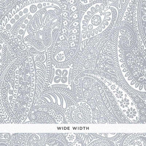 Schumacher Wallpaper Paisley Print Grey 5003190