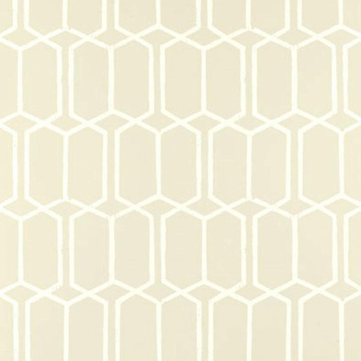Modern Trellis Alabaster 5003283 by Schumacher Designer Wallpaper The Smart Set 6.75" - Swanky Fabrics -
