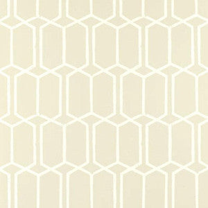 Schumacher Wallpaper Modern Trellis Alabaster 5003283