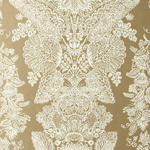 Schumacher Wallpaper Lace Champagne 5003321