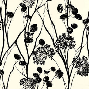 Schumacher Wallpaper Moonpennies Black & Ivory 5003333